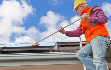 Lower Row soft wash roof cleaning